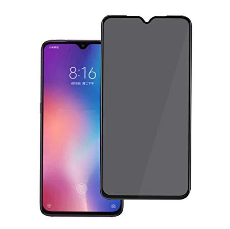 Samsung Galaxy M32 Uyumlu Privacy Ön Koruma Hayalet Seramik Nano Ekran Koruyucu (Siyah)