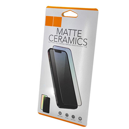 iPhone 13 Mini Uyumlu Ön Koruma Mat Seramik Nano Ekran Koruyucu (Siyah)