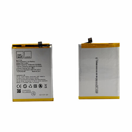 Teknonet Realme C3 Uyumlu Nettech 4900 mAh Batarya NT-93135