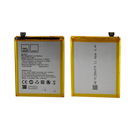Teknonet Oppo A73 Uyumlu Nettech BLP631 Batarya NT-93127