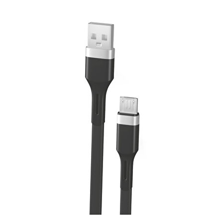 Teknonet TN-DC01 Plastik 100 Cm Micro Şarj ve Data Kablosu (Siyah)