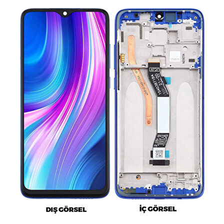 Teknonet Xiaomi Redmi Note 8 Pro Uyumlu Org Lcd+Dokunmatik+Çıtalı VR-20073