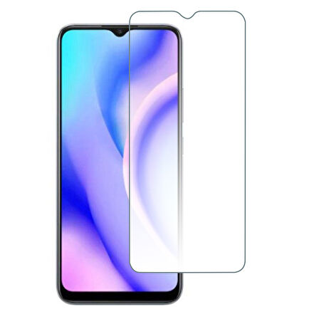 Realme C15 Uyumlu Şeffaf Temperli Cam Ekran Koruyucu