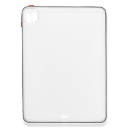 iPad Pro 11 inch (2022-2021-2020-2018) Uyumlu Montreal Seri Silikon Tablet Kılıfı (Beyaz)