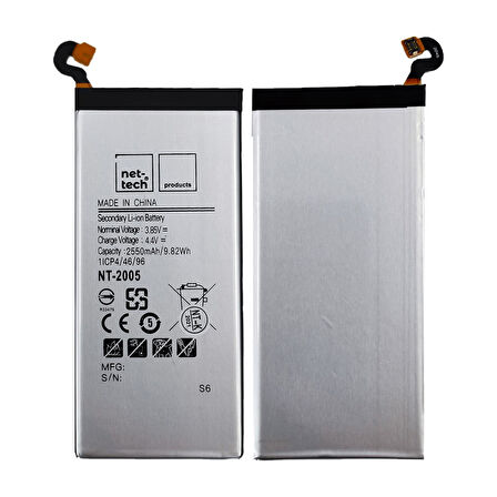 Teknonet Samsung Galaxy G920 S6 Uyumlu Nettech 2500 MAh Batarya NT-86148