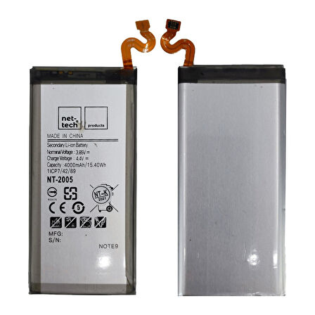 Teknonet Samsung Galaxy N960 Note 9 Uyumlu Nettech 4000 MAh Batarya NT-86147