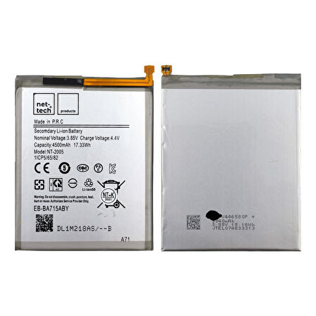 Teknonet Samsung Galaxy A71 Uyumlu Nettech NT-86143 4500 mAh Batarya NT-86143