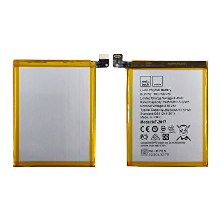 Teknonet Oppo Reno 3 Uyumlu Nettech 3900 MAh Batarya NT-86134