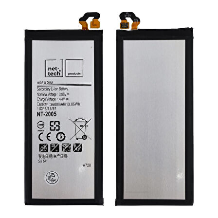 Teknonet Samsung Galaxy A720 A7 2017 Uyumlu Nettech 3600 MAh Batarya NT-85742