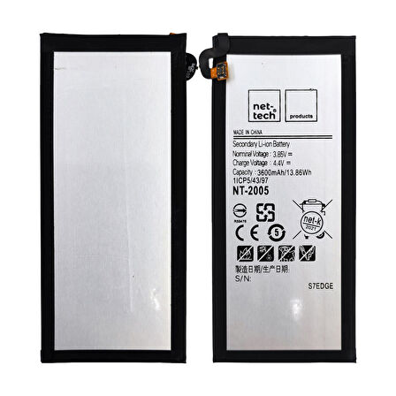 Teknonet Samsung Galaxy G935 S7 Edge Uyumlu Nettech EB-BG935ABE 3600 MAh Batarya NT-85738