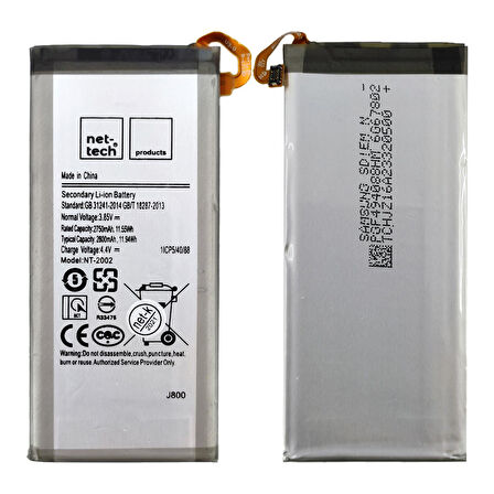 Teknonet Samsung Galaxy J800 J8 Uyumlu Nettech 2800 MAh Batarya NT-85736