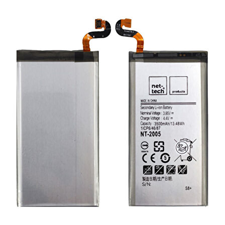 Teknonet Samsung Galaxy G955 S8 Plus Uyumlu Nettech EB-BG955ABE 3500 MAh Batarya NT-85731