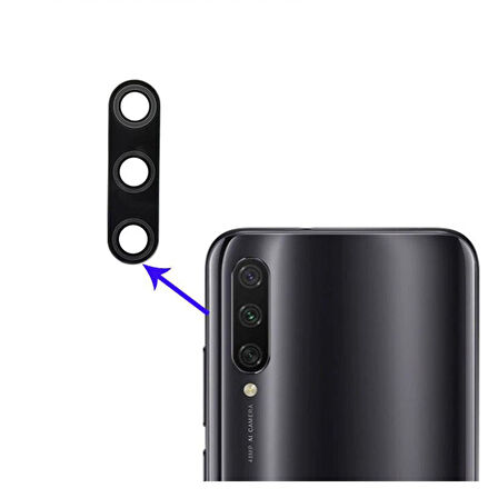 Teknonet Xiaomi Mi A3 Uyumlu Çerçeveli Kamera Camı NT-83839