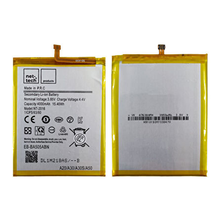 Teknonet Samsung Galaxy A20 Uyumlu Nettech 4000 MAh Batarya NT-82602