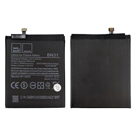 Teknonet Xiaomi Redmi S2 Uyumlu Nettech BN-31 3000 MAh Batarya NT-82593