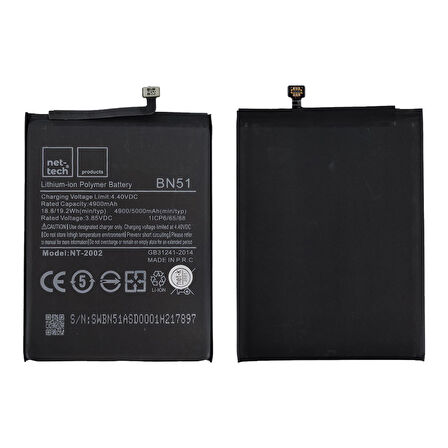 Teknonet Xiaomi Redmi 8 Uyumlu Nettech BN51 4900 mAh Batarya NT-82590