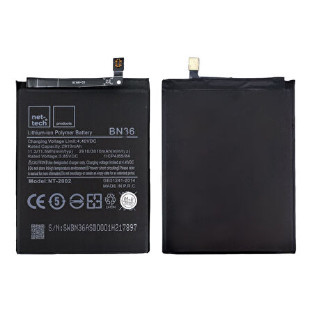 Teknonet Xiaomi Mi A2 Uyumlu Nettech BN36 3000 MAh Batarya NT-82566