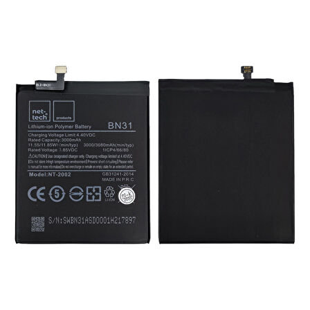 Teknonet Xiaomi Mi A1 Uyumlu Nettech BN31 3000 MAh Batarya NT-82565