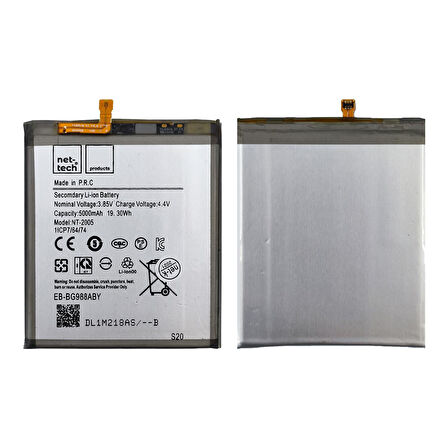 Teknonet Samsung Galaxy S20 Uyumlu Nettech NT-2005 5000 MAh Batarya NT-82554