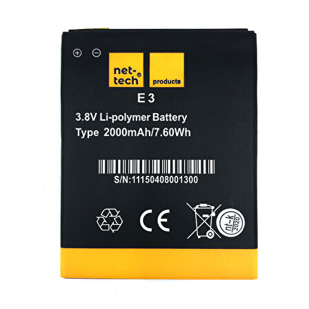 Teknonet Casper Via E3 Uyumlu Nettech 1800 MAh Batarya NT-82539