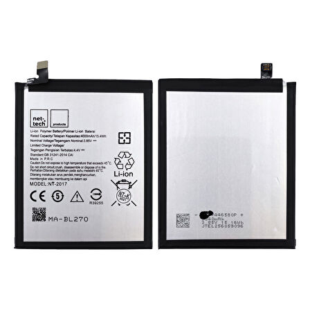 Teknonet Lenovo K6 Note Uyumlu Nettech 4000 MAh Batarya NT-82537