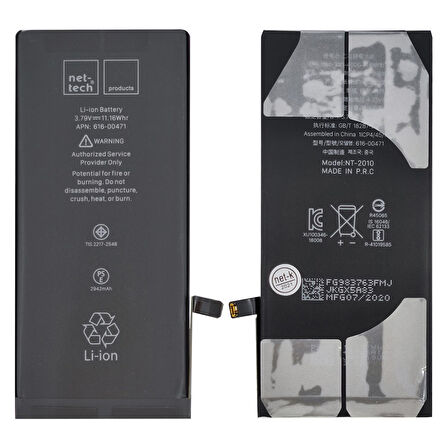 Teknonet Apple iPhone XR Uyumlu Nettech 3330 mAh Batarya NT-82532