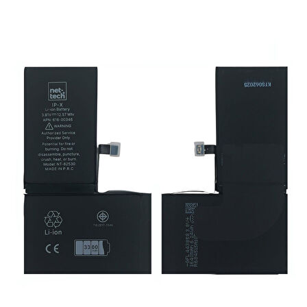 Teknonet Apple iPhone X Uyumlu Nettech NT-2010 3150 mAh Batarya NT-82530