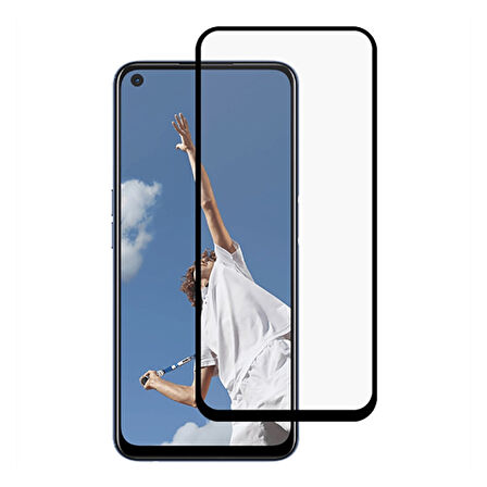 Oppo A92 Uyumlu Ön Koruma Seramik Nano Ekran Koruyucu (Siyah)