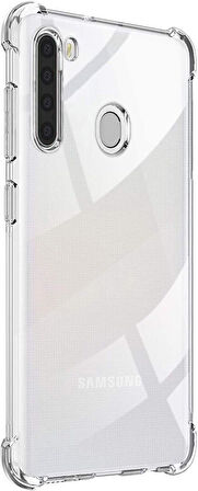 Samsung Galaxy A21 Uyumlu Darbe Emici Şeffaf Silikon Kılıf