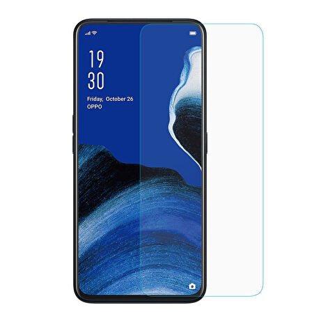 Oppo Reno 2 Uyumlu Şeffaf Temperli Cam Ekran Koruyucu