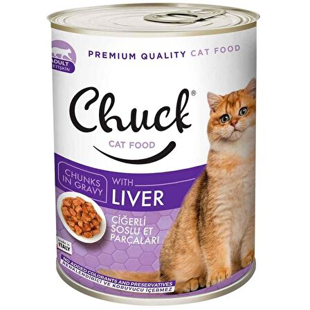 Chuck Kedi Konservesi Ciğerli 415 Gr