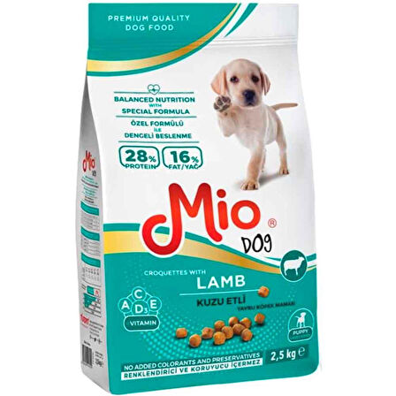 Mio Yavru Köpek Maması Kuzu Etli 2,5 Kg