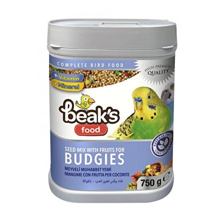 Beaks Meyveli 750 Gr Muhabbet Kuşu Yemi 