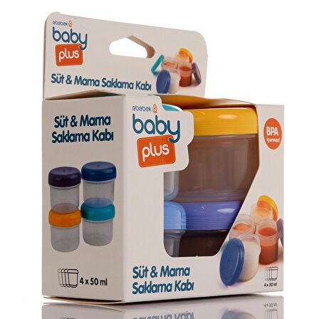 baby plus Süt ve Mama Saklama Kabı 4lü