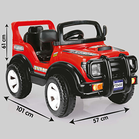 baby toys Off Road Akülü Araba Kırmızı 6 Volt