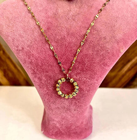 Siyah Renk Zirkon Taşlı Çelik Kadın Kol Saat+Çelik Kolye Hediye