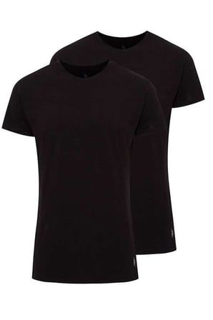 %100 Pamuklu 2'li Amerikan Yaka Kısa Kol T-shirt