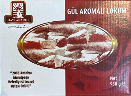 Hayfabarut Gül Aromalı (Muska) Lokum 930gr