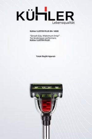 Kühler Luster Plus KH-V600 Kablolu Dikey Süpürge | Güçlü Emiş Performansı | Hafif ve Ergonomik Tasarım