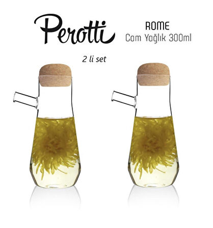 Perotti rome borosilikat cam yağlık - sirkelik 300 ml. 13348