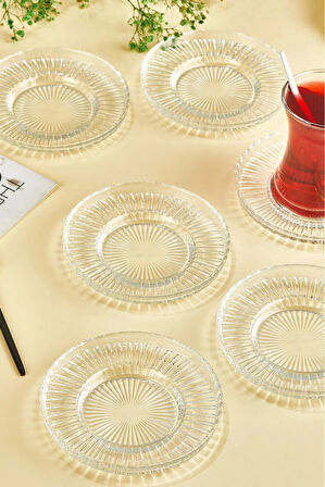 Riva elysia çay tabağı 12 li elysia çay bardağına uyumlu bardak altlığı çay tabağı