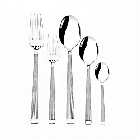 Nehir maria 60 parça çatal kaşık takımı - çatal kaşık seti 12 kişilik