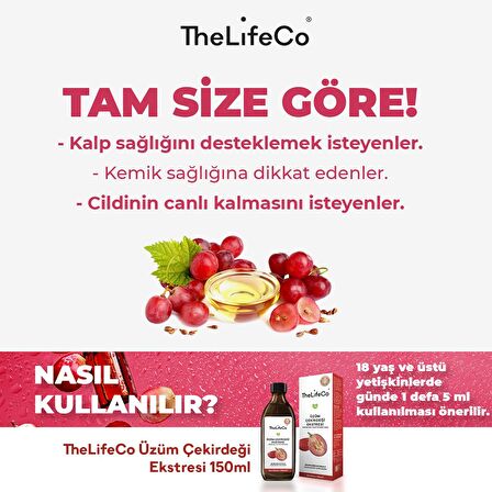 TheLifeCo Üzüm Çekirdeği Ekstraktı 150 ml