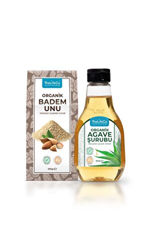 TheLifeCo Organik Badem Unu 250 gr + Organik Agave Şurubu 330 gr