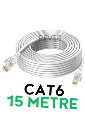 Vetech CAT6 15 Metre Ethernet Kablosu İnternet Kablosu Masaüstü PC Oyuncu Bilgisayar İnternet Kablo