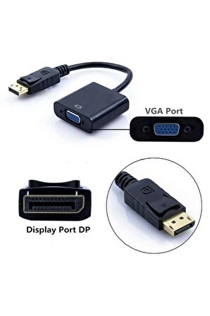 Platoon PL-7238 Displayport To Vga Çevirici Adaptör Display Port Dp