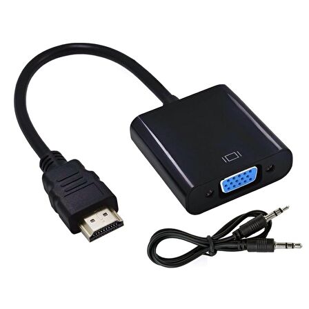 PL-7237 HDMI to VGA Çevirici Kablo Dönüştürücü Aparat