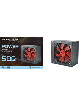 Platoon PL-9261 500W 12CM Kutulu Power Supply