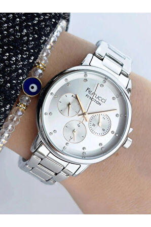 Ferrucci Fonksiyonları Aktif Çelik Kadın Kol Saati+Bileklik
