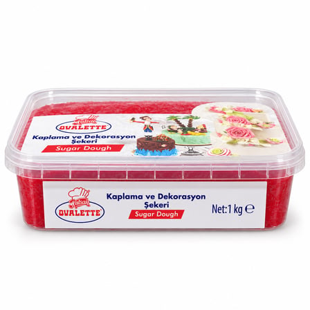 Ovalette Şeker Hamuru Koyu Kırmızı 1 kg